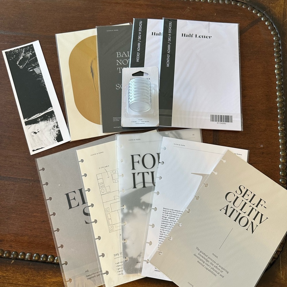 Cloth and Paper Half Letter Bundle
